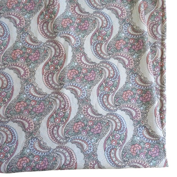 Vintage Louis Nichole Unlined Curtain Panel 1 Floral Pocket Rod New Old Stock - Picture 3 of 10